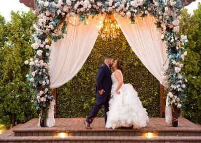 Villa Tuscana Reception Hall event showing Outdoor Evening Wedding at Villa Tuscana