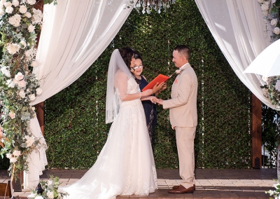 Villa Tuscana Reception Hall event showing outdoor wedding ceremony