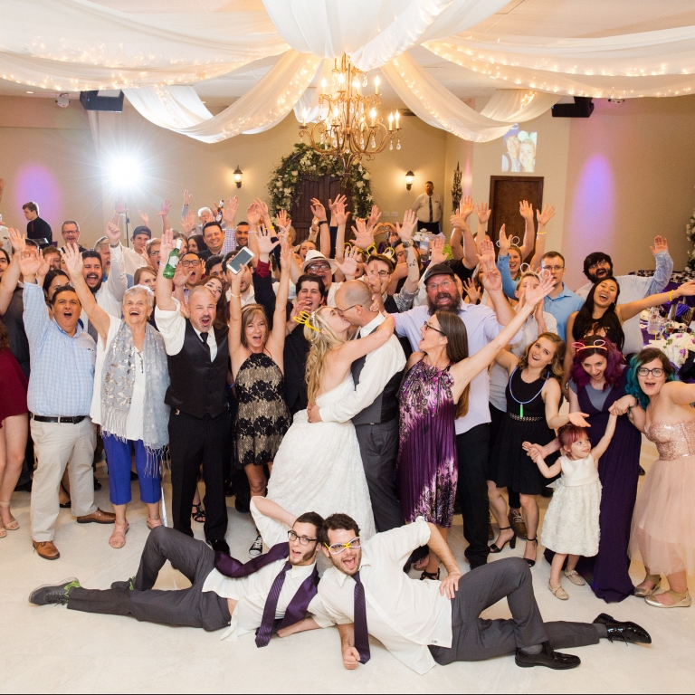 Villa Tuscana Reception Hall event showing fun reception party