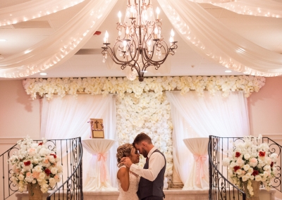 Villa Tuscana Reception Hall in Mesa for Weddings and Quinceanera showing couple dancing in reception hall