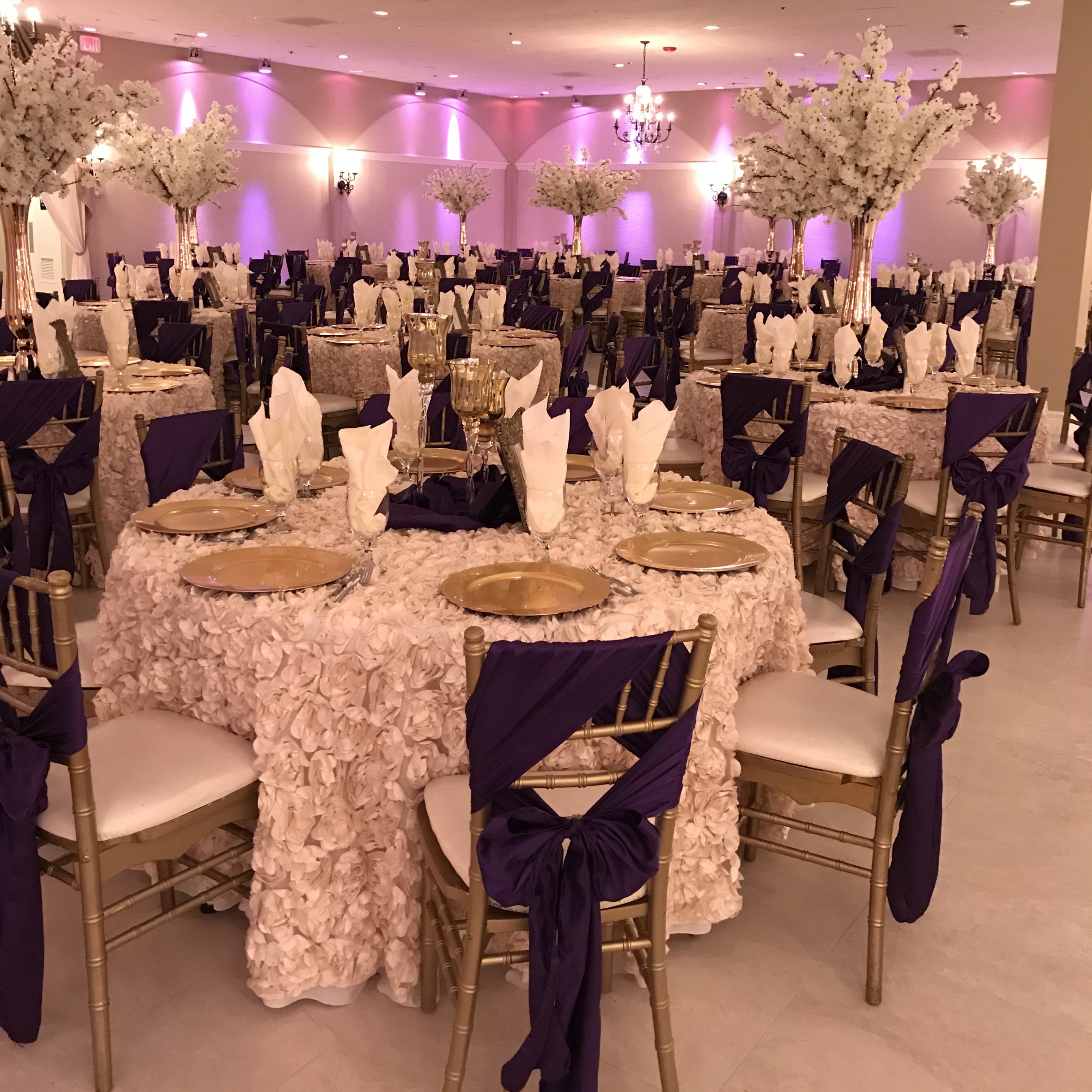 Villa Tuscana Reception Hall event showing Wedding reception tables