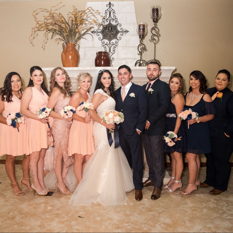 Villa Tuscana Reception Hall event showing bridal party