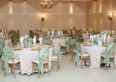 Villa Tuscana Reception Hall event showing Venetian Hall Decorations
