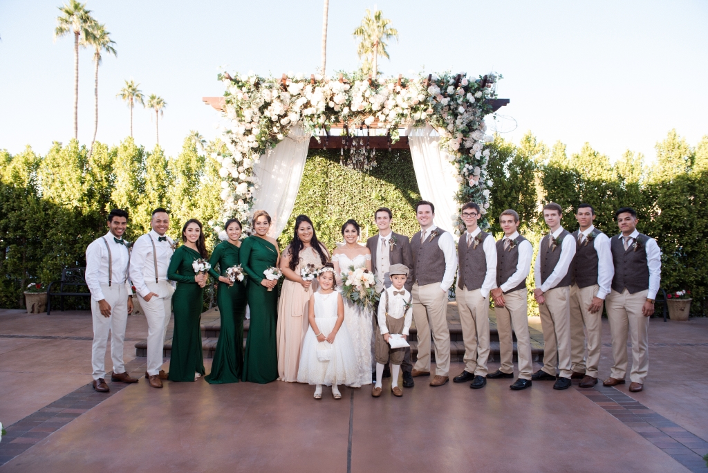 Villa Tuscana Reception Hall event showing Bridal Party