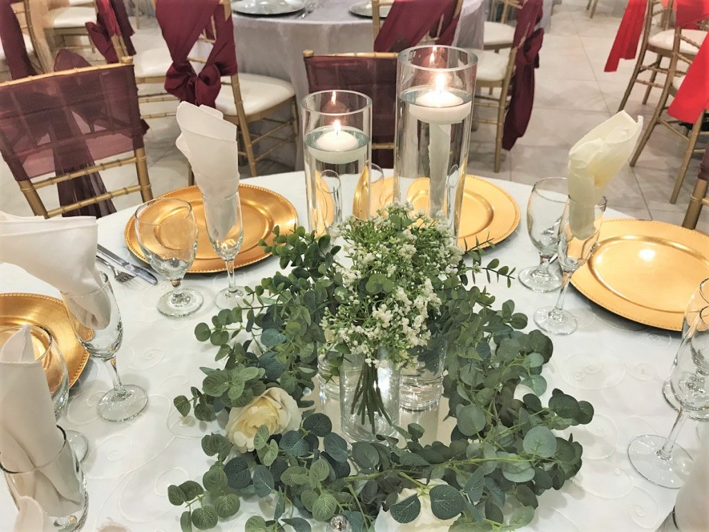 Villa Tuscana Reception Hall in mesa showing custom centerpiece for wedding or event