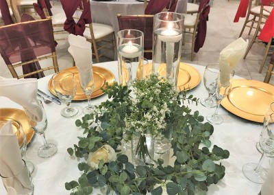 Villa Tuscana Reception Hall in mesa showing custom centerpiece for wedding or event