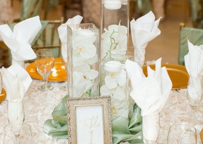 Villa Tuscana Reception Hall in mesa showing custom centerpiece for wedding or event
