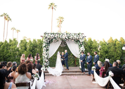 Villa Tuscana Reception Hall in mesa showing bride and groom at altar