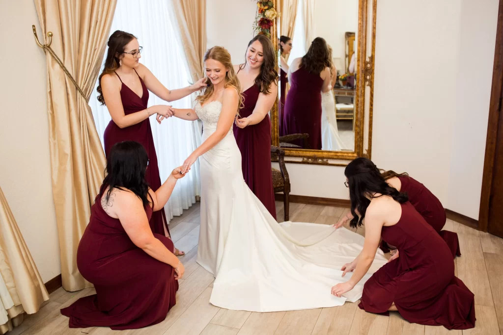 Villa Tuscana Reception Hall in mesa showing bride with bridesmaids